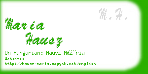 maria hausz business card